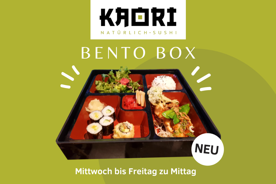 NEU im Restaurant KAORI! Die Bento Box zum Zmittag